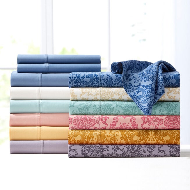Printed Damask 6-PC. Sheet Set, , alternate image number null