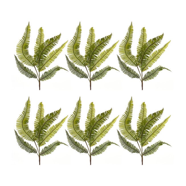 Varigated Fern Foliage Spray (Set Of 6), , alternate image number null