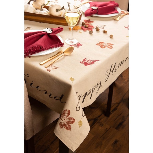 Rustic Leaves Print Tablecloth 60x120, , alternate image number null