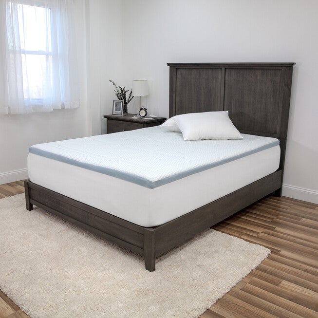 SensorPEDIC SensorCOOL 3-Inch Gel-Infused Memory Foam Mattress Topper, , on-hover image number null