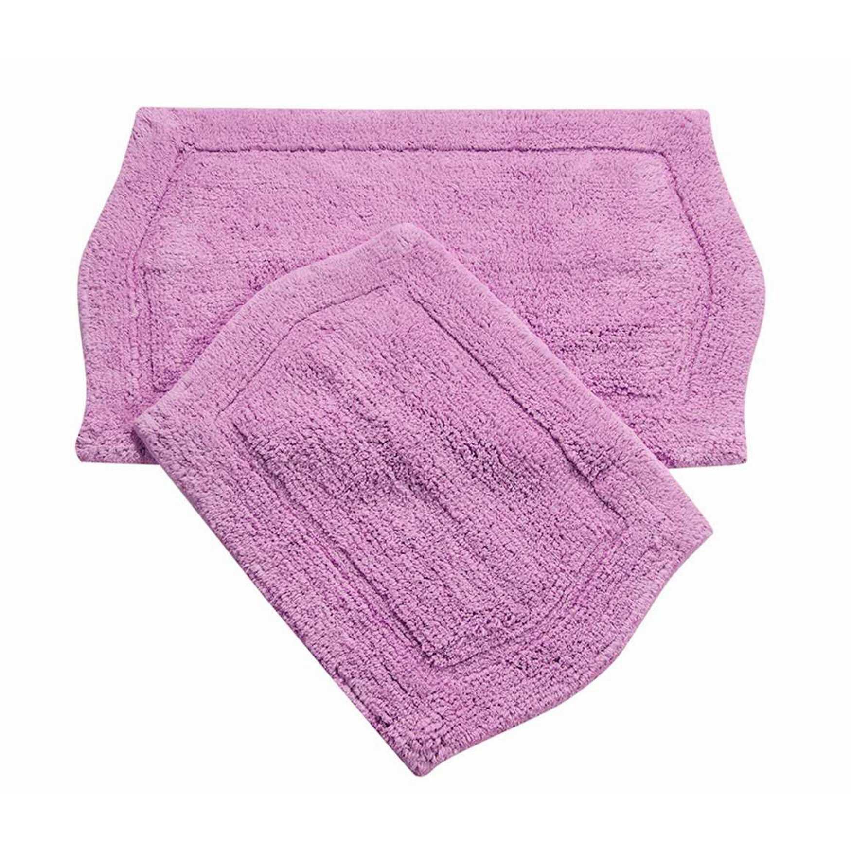 Waterford 2 Piece Set Bath Rug Collection, PURPLE, hi-res image number 0