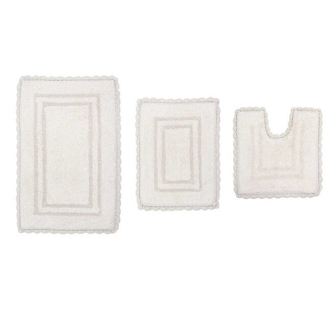Casual Elegence 3 Piece Bath Rug Collection, IVORY, hi-res image number null
