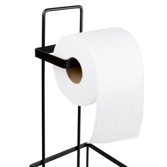 Free Standing Toilet Paper Reserve With Dispenser/Hook For Bathroo, Hold 4 Tissue Rolls, Chrome Finish W/Hk Echrome, , alternate image number null