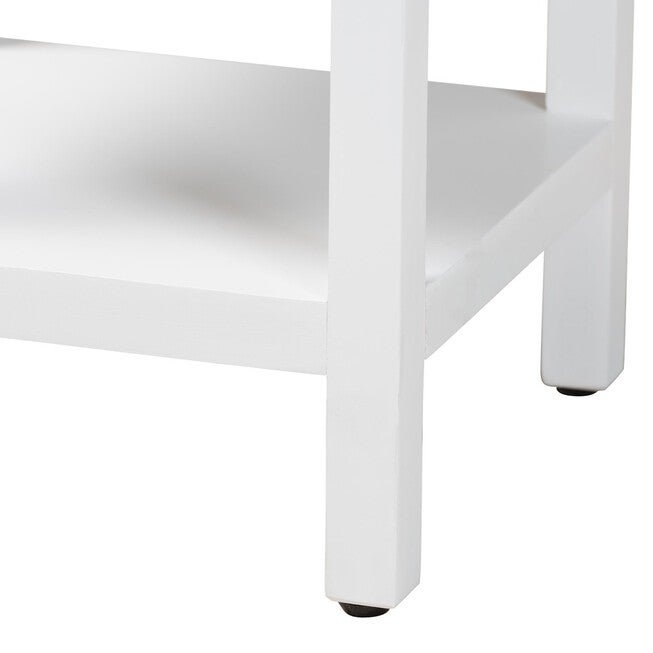 Yelena Classic And Traditional White Finished Wood 1-Drawer End Table, , alternate image number 5