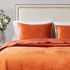 Riviera Velvet Quilt And Pillow Sham Set, , alternate image number null