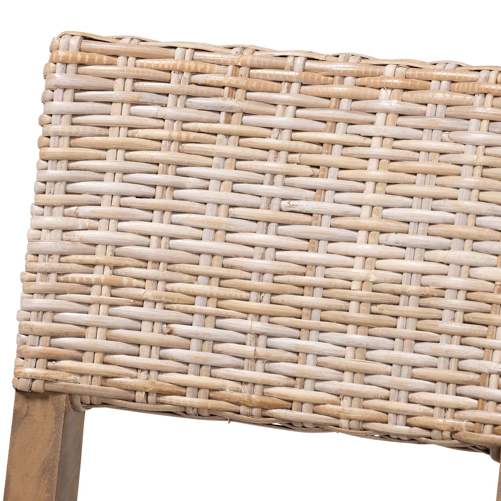 Barossa Bohemian Grey Kubu Rattan And Mahogany Wood Dining Chair, , alternate image number 4