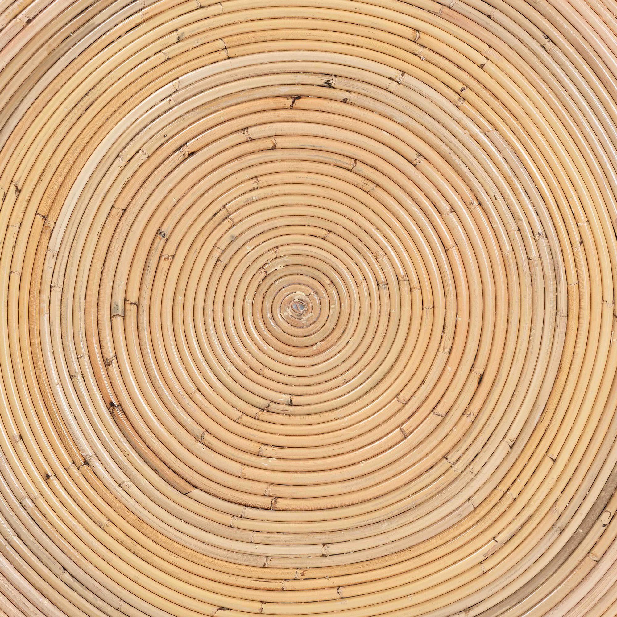 Tokyo Laminated Natural Rattan Coffee Table, Black, NATURAL BROWN, alternate image number 5