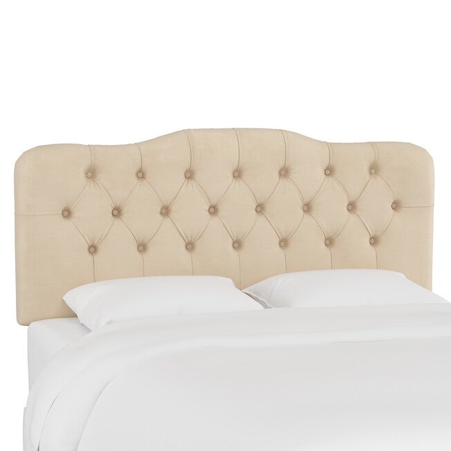 Velvet Tufted Headboard, VELVET PEARL, hi-res image number 0