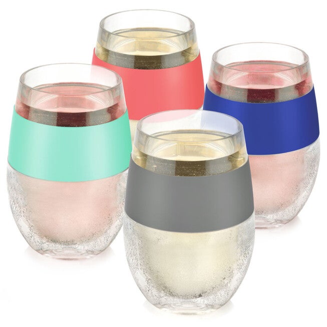 Wine Freeze Cooling Cups (Set Of 4) By, MULTICOLOR, hi-res image number 0