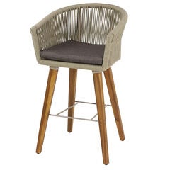 Grey Wood Modern Bar Stool