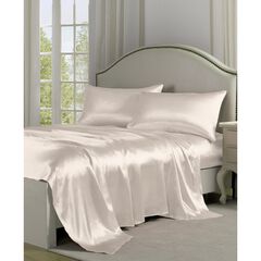 Belles & Whistles Black Satin Sheet Set