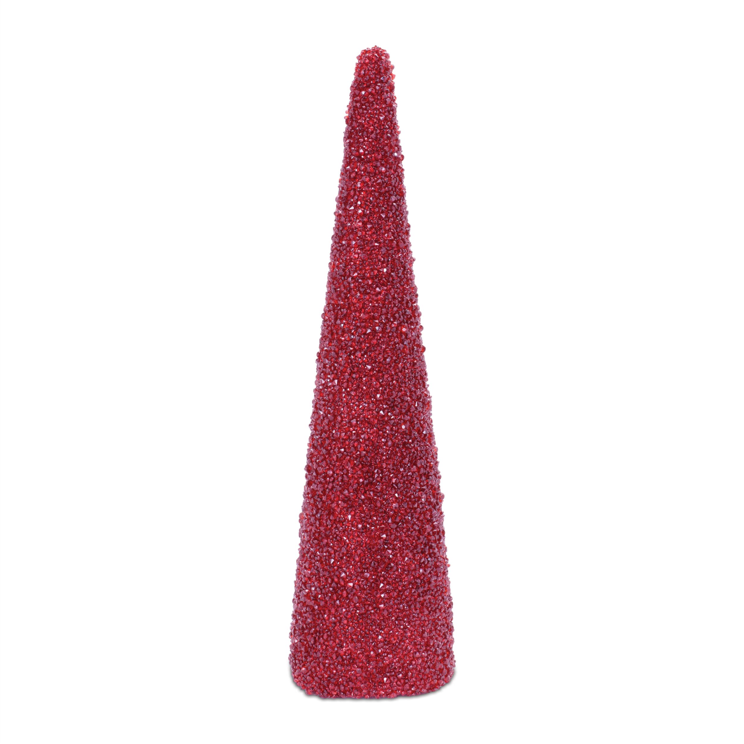 Beaded Cone Tree (Set of 2), RED, alternate image number 2