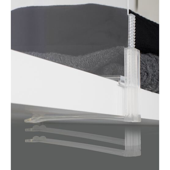 Acrylic Closet Shelf Divider And Separator For Storage And Organization In Bedroom, Bathroom, Kitchen And Office Shelve, Set Of 2, , alternate image number null
