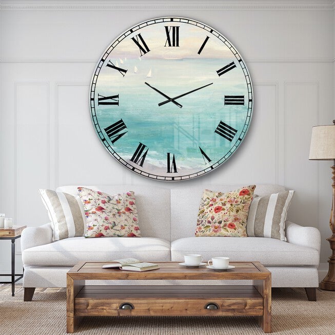From The Shore Traditional Wall Clock, BLUE, hi-res image number null