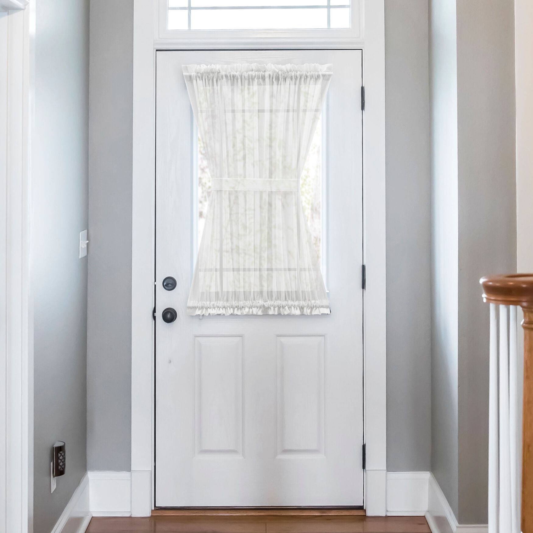 Cotton Voile Door Panel, WHITE, hi-res image number 0