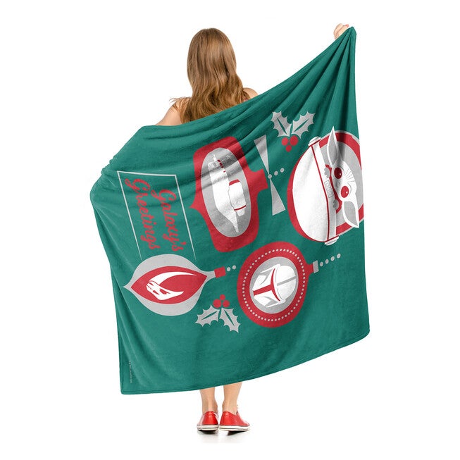 Star Wars: The Mandalorian Grogu Greetings Silk Touch Throw Blanket, , alternate image number null