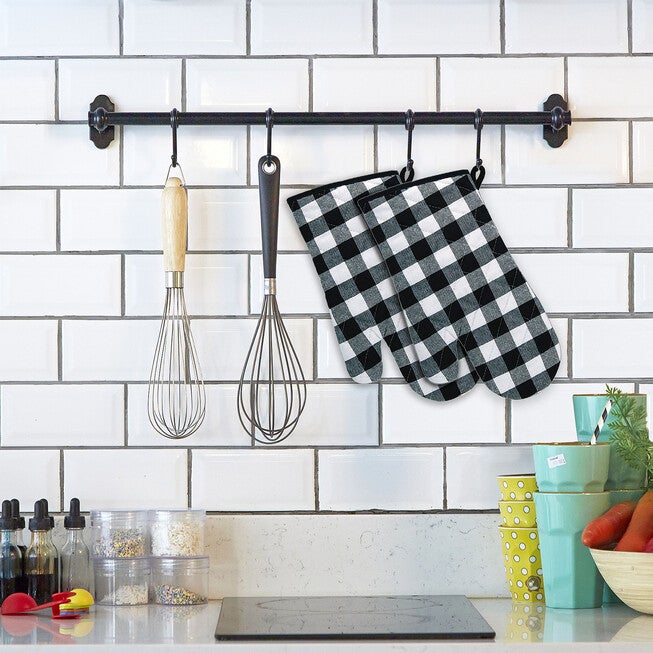 Buffalo Check Oven Mitt 7-in x 13-in - Set of Two, , alternate image number null
