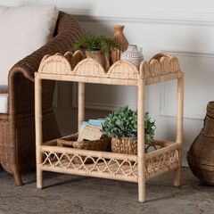 Eloisa Natural Rattan End Table