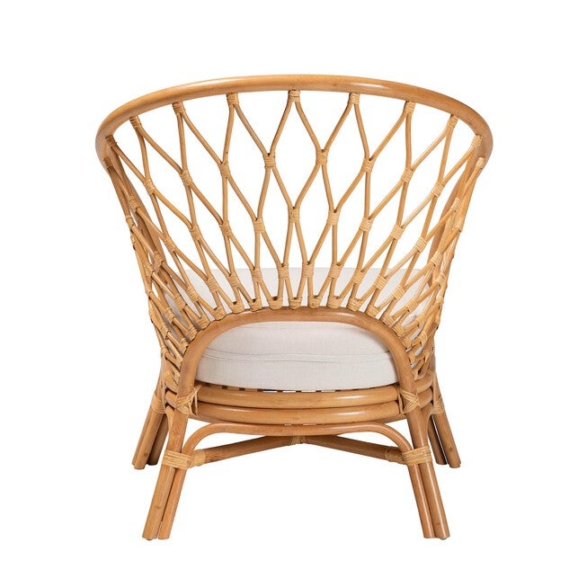 Emmeline Bohemian Honey Rattan Accent Chair, , alternate image number 3