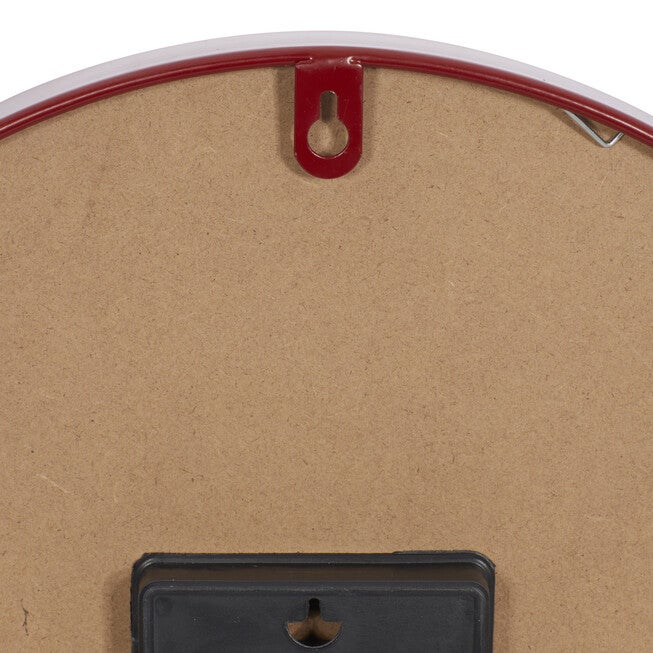 Round Red Wood Kensington Station Wall Clock, , on-hover image number null