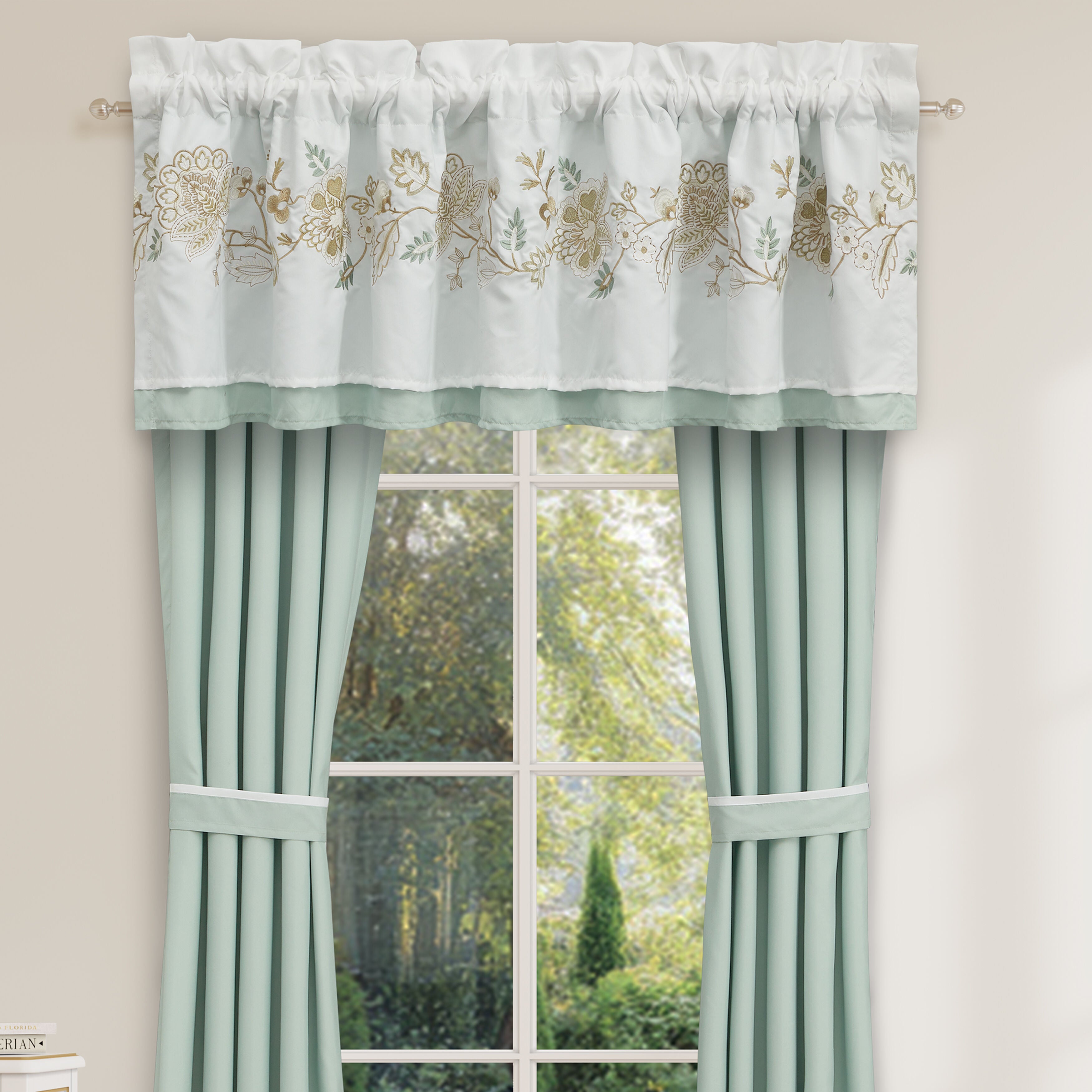 SPRING SOCIAL WINDOW STRAIGHT VALANCE, SPA, alternate image number 1