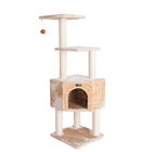 3 Levels Real Wood 48" Cat Tower For Kittens Play, , on-hover image number null
