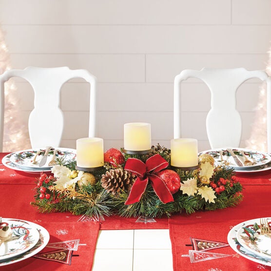 Pre-Decorated Candle Holder Centerpiece, , alternate image number null
