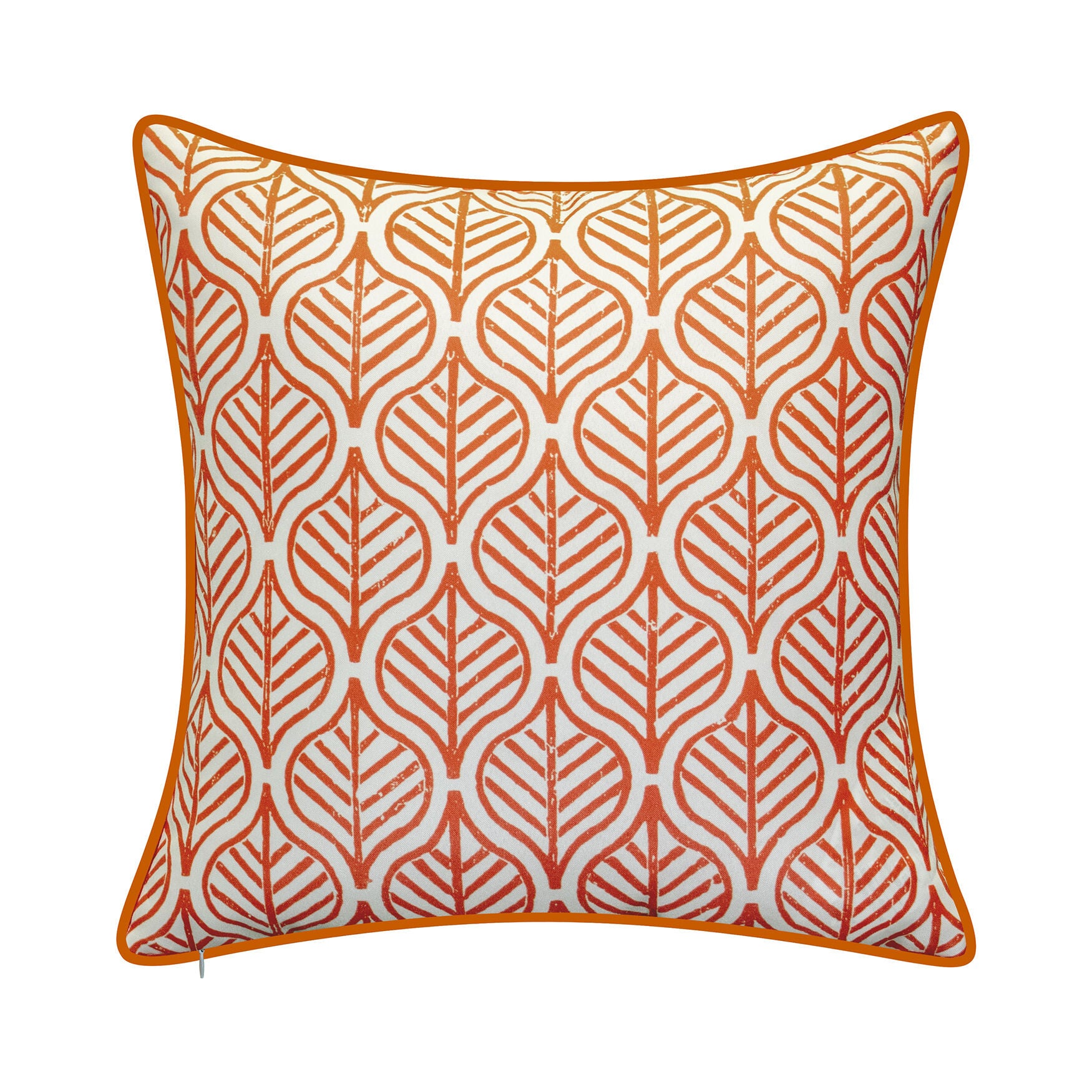 Edie @ Home Indoor/Outdoor Reversible Antique Tile Print Decorative Throw Pillow 18X18, Leaf Multi, , on-hover image number 1