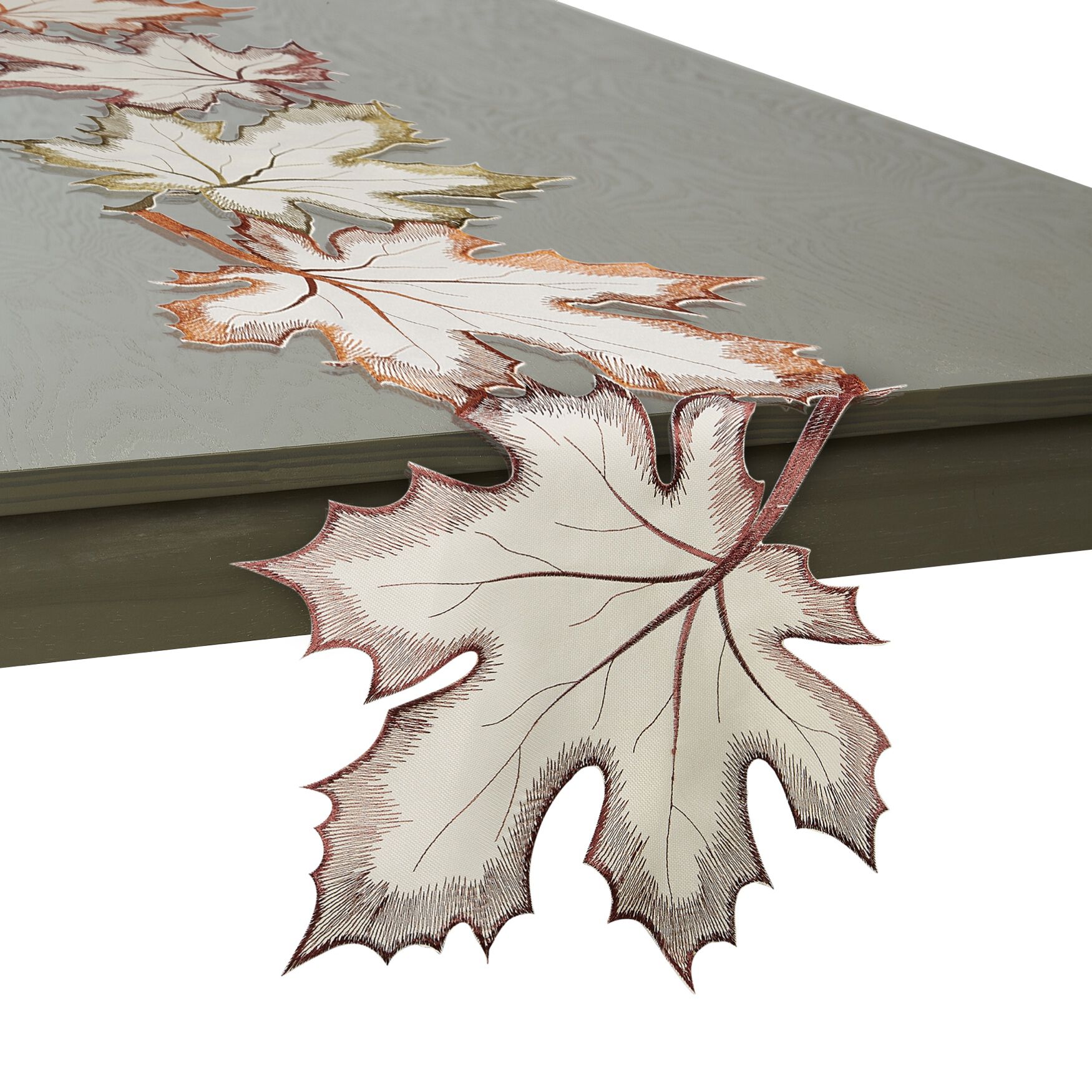 Embroidered Maple Leaves Table Runner, , alternate image number 5