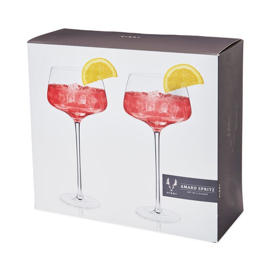 Angled Crystal Amaro Spritz Glasses, , alternate image number null