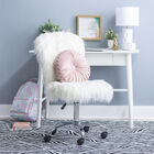 Faux Flokati Armless Office Chair, , alternate image number null