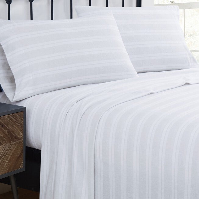 Bryce Stripe Flannel Sheet Set, , alternate image number null