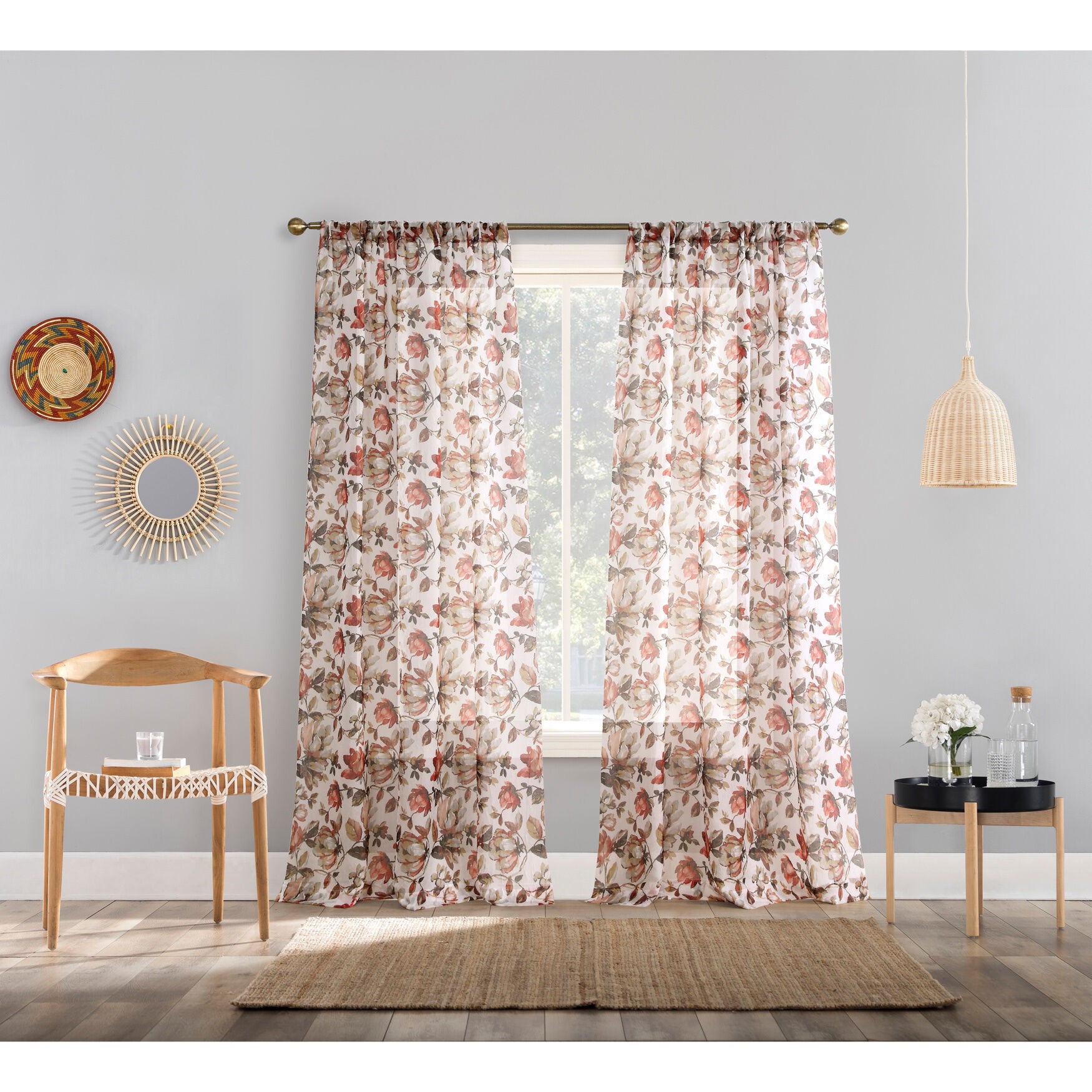 Myra Crushed Voile Panel, SCARLETT, hi-res image number 0