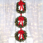 Set Of 3 Cordless Pre-Lit Mini Christmas Wreaths, , on-hover image number null