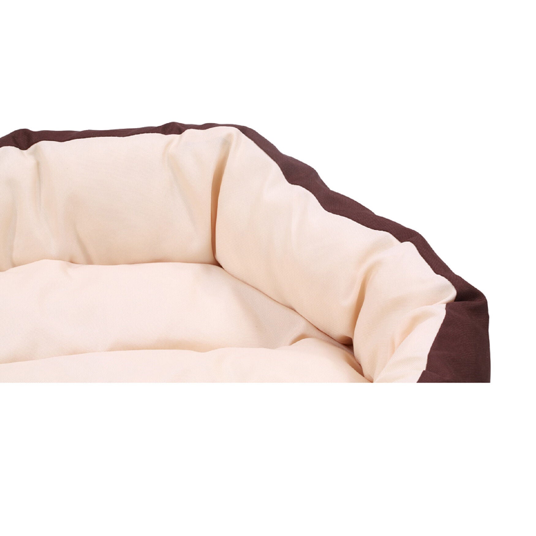 Happycare Tex Durable Bolster sleeper Oval Pet bed with removable reversible insert cushion and additional two pillow , Large 34 by 27 inches ,Brown to Beige, , alternate image number 4