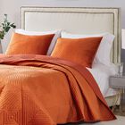 Riviera Velvet Quilt And Pillow Sham Set, , on-hover image number null