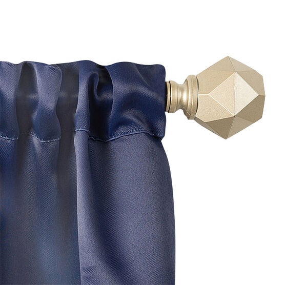 Innovative Decorative Room Darkening Wrap Around Rod & Finial 48-86, , alternate image number null