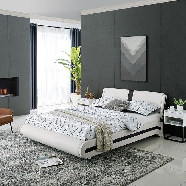 Carlton Platform Bed, Queen, White, WHITE, alternate image number null