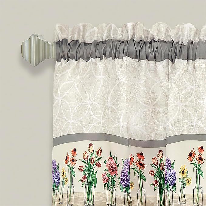 Garden Blooms Printed Tier & Valance Set, MULTI, alternate image number 3