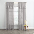 BH Studio Pleated Voile Rod-Pocket Panel, SILVER, hi-res image number null