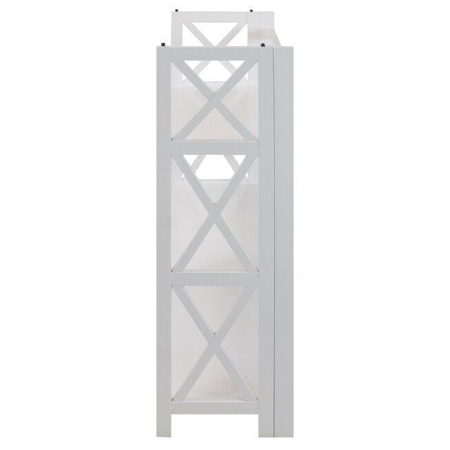 Montego 3-Shelf Folding Bookcase - White, , alternate image number null