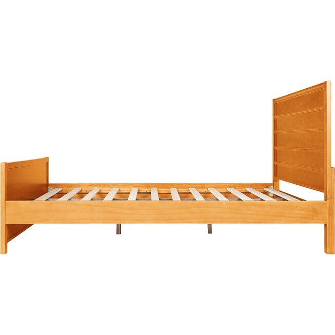 Caroline Wooden Platform Bed in Cherry, King with 2 Nightstands, CHERRY, alternate image number null