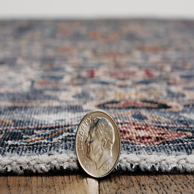 Washable Grant Teal/Ivory Rug, , alternate image number null