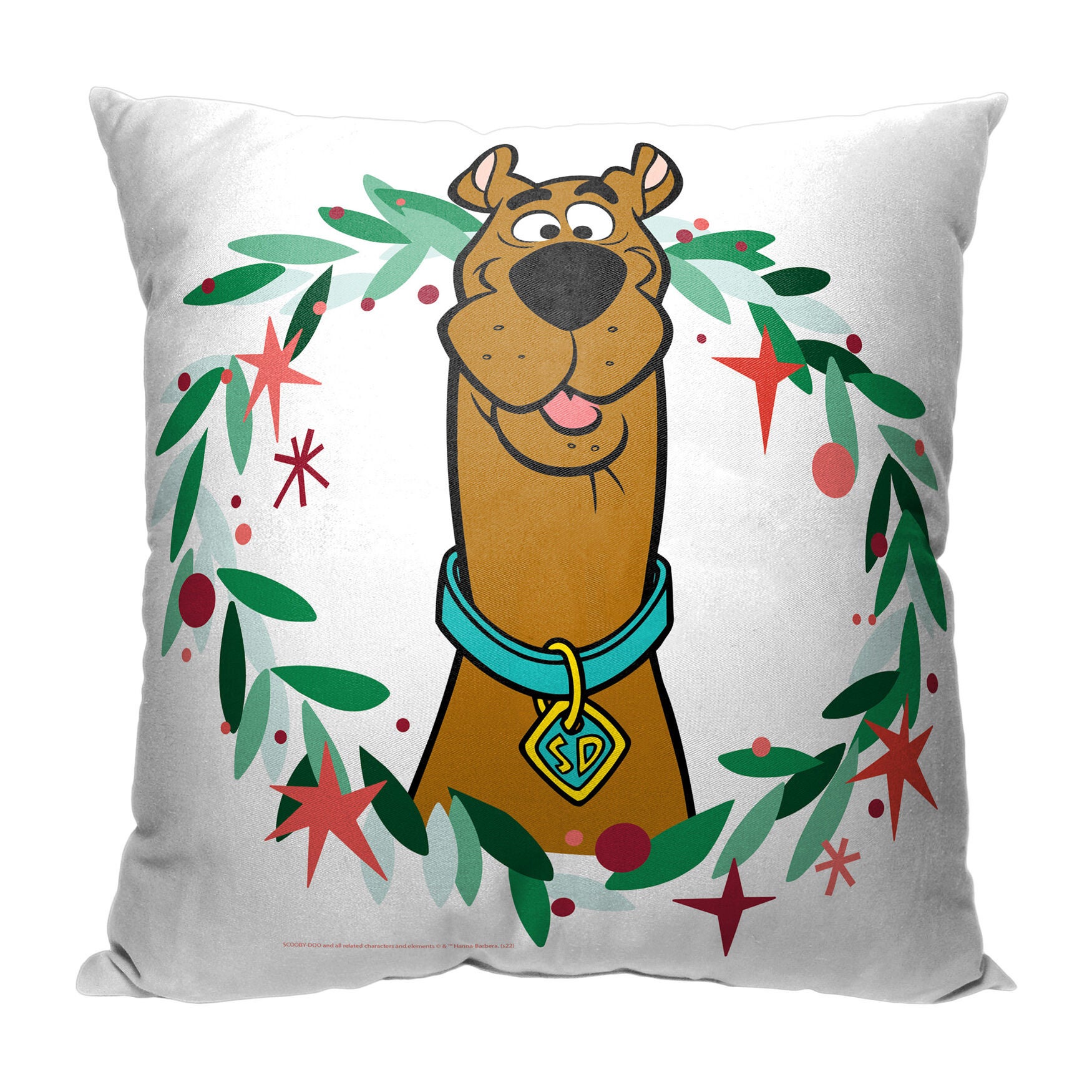 Wb Scooby Doo Festive Scooby 18X18 Printed Throw Pillow, O, hi-res image number 0