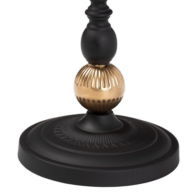 Javion Modern Glam Round Accent Side Table, BLACK, alternate image number null