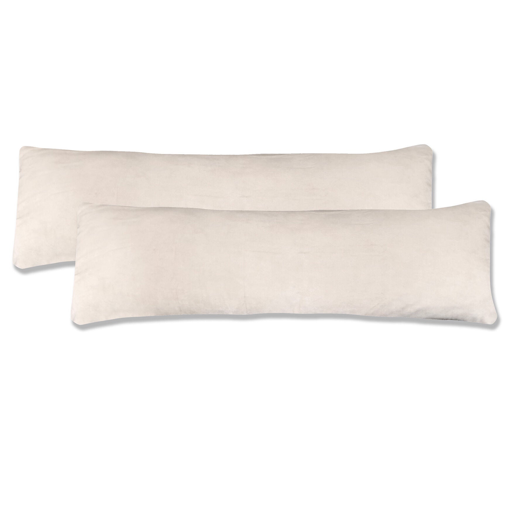 Fresh Ideas Microsuede Body Pillow Cover 2-Pack Body Pillow Cover, MEDIUM BEIGE, hi-res image number 0
