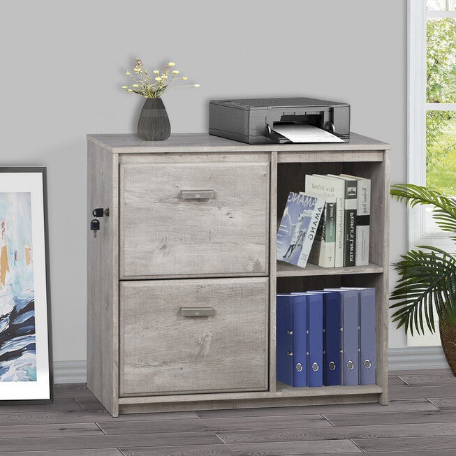 Saint Birch Elma File Cabinet In Washed Gray File Cabinet, , on-hover image number 1