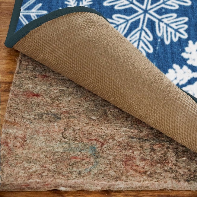 Snowflakes Red Kitchen Rug, , on-hover image number 1