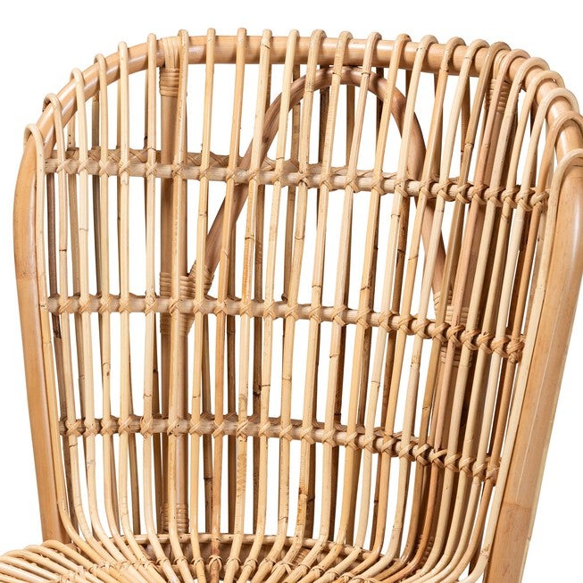 Nagoya Modern Bohemian Natural Rattan Tall Lounge Chair, , alternate image number 4