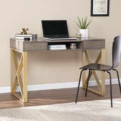 Bardmont Two Tone Desk W Storage